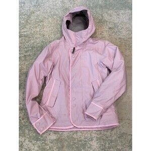 Women’s Size L Burton Dry Ride Jet Set Winter Snowboard Ski Jacket Pink Striped